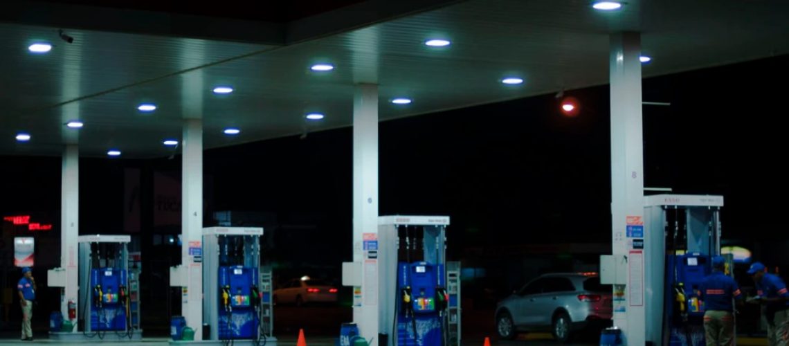 Gas Station at night