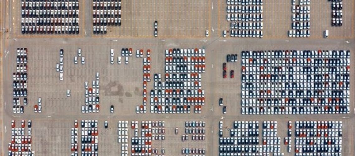 cars parking at port terminal